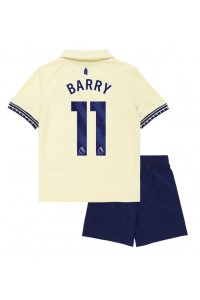 Everton Thierno Barry #11 Babyklær Borte Fotballdrakt til barn 2025-26 Korte ermer (+ Korte bukser)